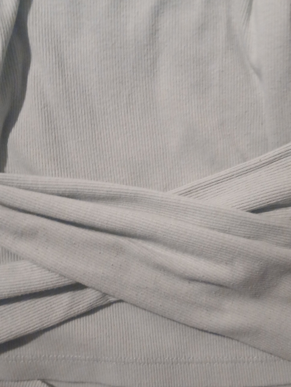 Aeropostale Seriously Soft Ribbed Top in Light Gray